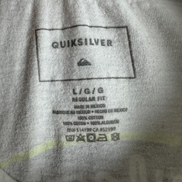 Quiksilver Shirt Mens Large White Red The Mountain And The Wave Short Sleeve - Picture 8 of 9